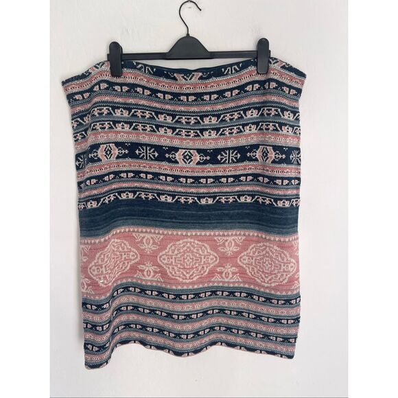 LAUREN RALPH LAUREN Motif Print Tribal-Like Print Knit Pencil Skirt Size 3X NWOT